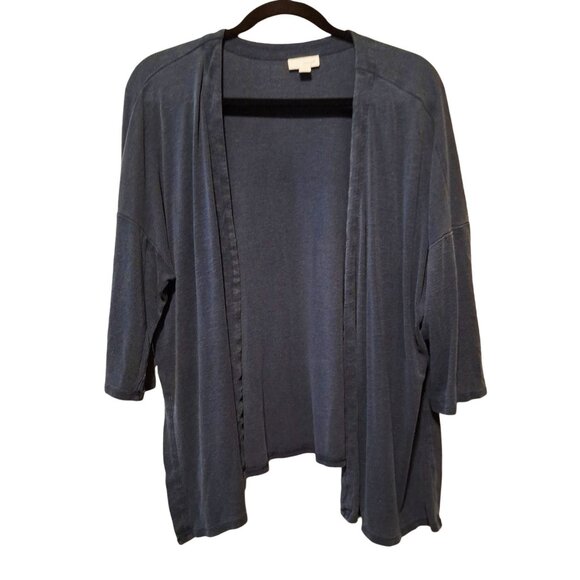 Pure Jill Womens Open-Front Lightweight Cardigan XL Petite Blue Cozy Core - Picture 1 of 7